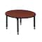 Kee Round Classroom Tables, 36 W, 36 L, 23-34 H, Wood, Metal, Cherry TB36RNDCHAPBK - alternate 2
